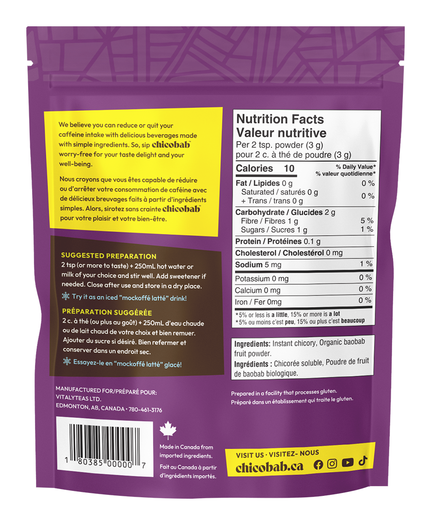 Chicobab - Caffeine-Free Chicory Baobab Instant Beverage